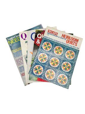 Vtg Lot of 4 Quilt Pattern Sewing 1970s Magazines McCalls Ladys Circle and More